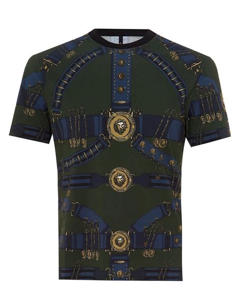 versus versace belt print t shirt|versace leather strap.